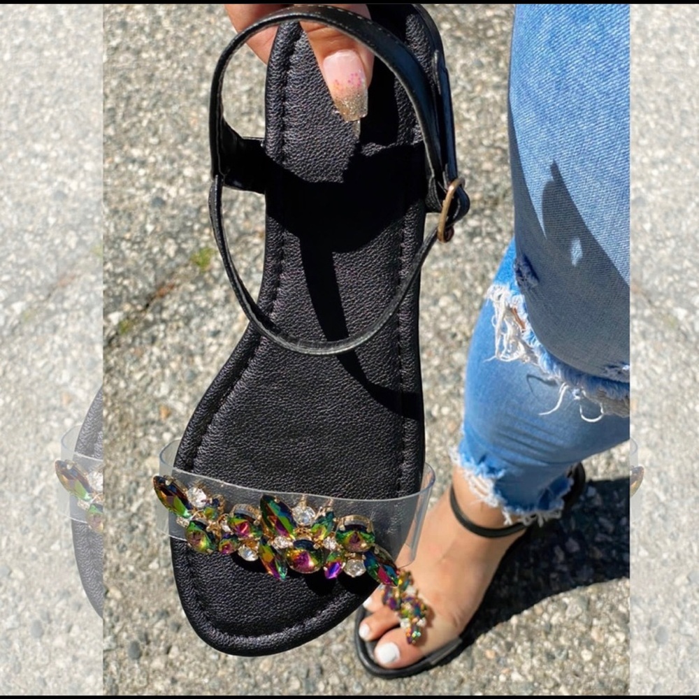 Bling Studded Flat Sandal